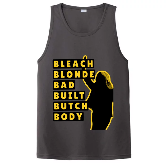 Bleach Blonde Bad Built Butch Body Performance Tank | TeeShirtPalace