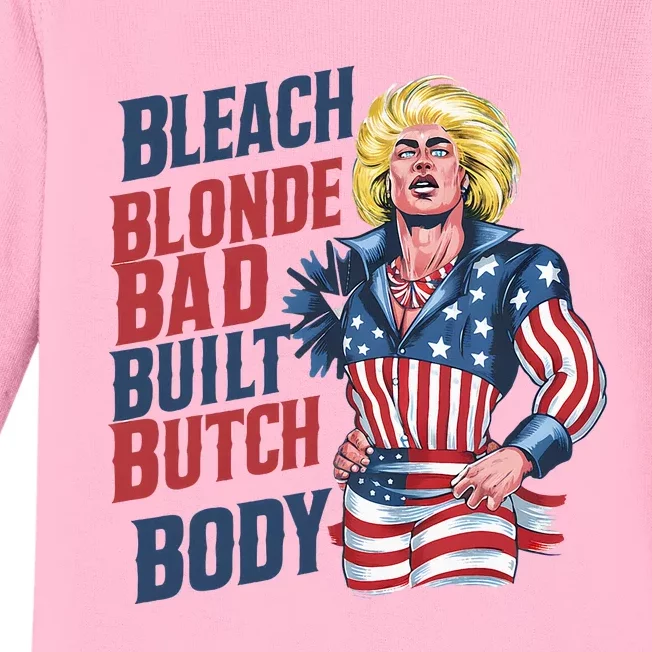 Bleach Blonde Bad Built Butch Body Baby Long Sleeve Bodysuit