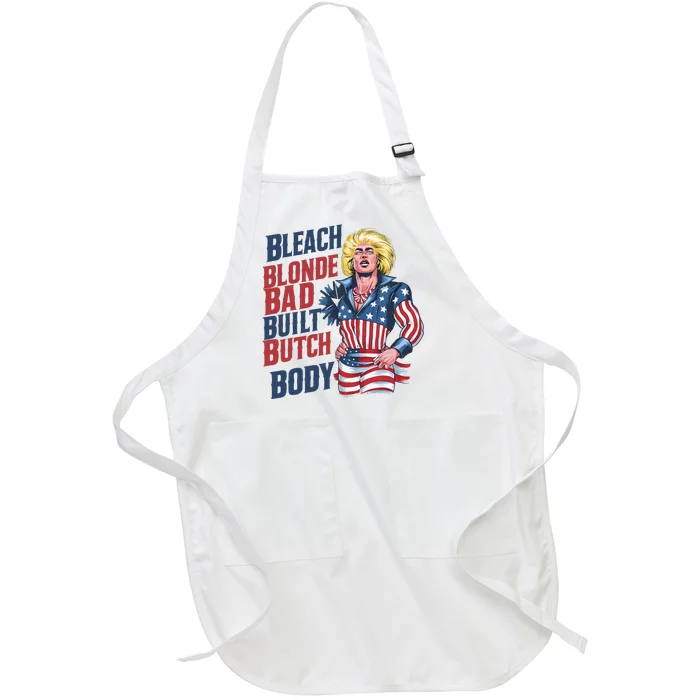 Bleach Blonde Bad Built Butch Body Full-Length Apron With Pocket