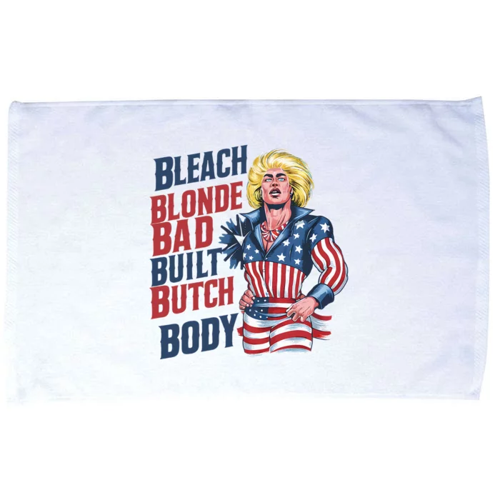 Bleach Blonde Bad Built Butch Body Microfiber Hand Towel