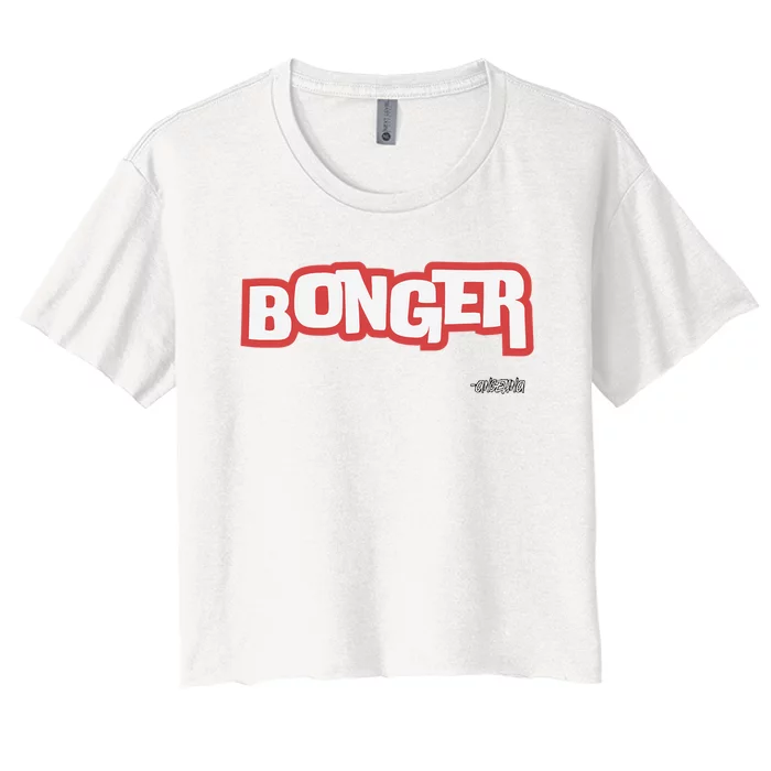 Bonger B Bronx Girl Funny Fun Cool Cute Lingo Fire Red Women's Crop Top Tee