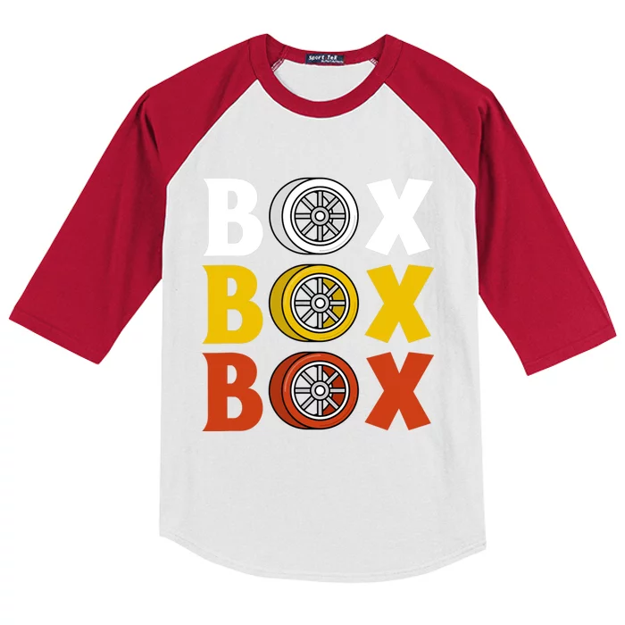 Box Box Box Formula Racing Radio Pit Box Box Box Kids Colorblock Raglan Jersey