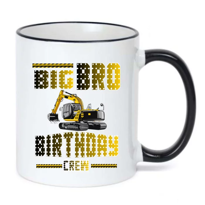 Big Bro Brother Birthday Crew Party Excavator Black Color Changing Mug