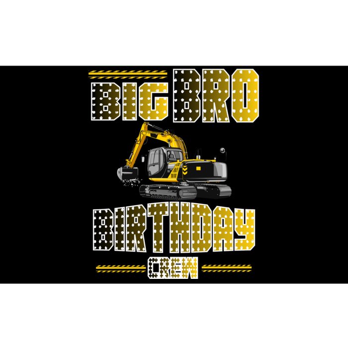 Big Bro Brother Birthday Crew Party Excavator Bumper Sticker