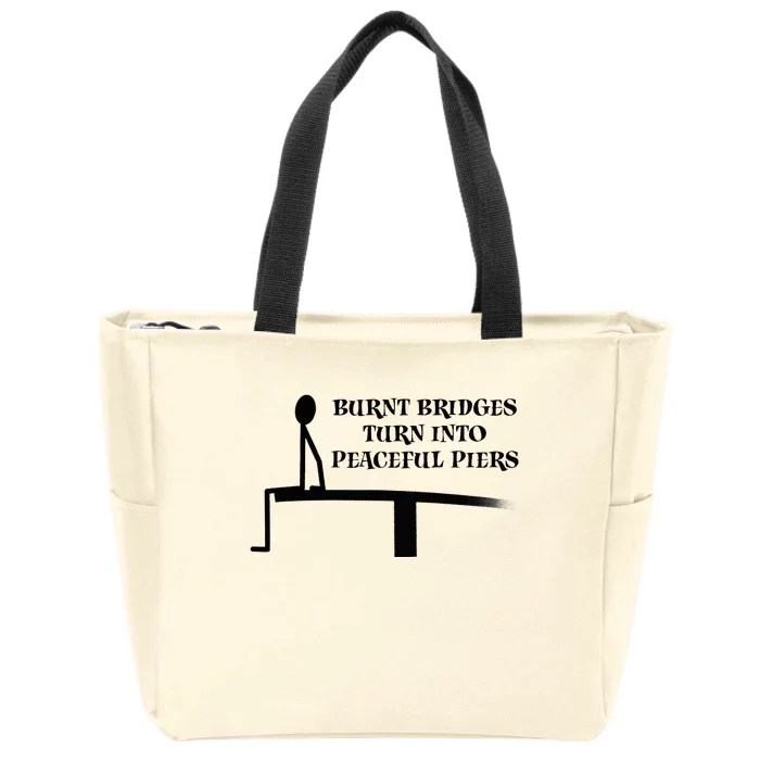 Burnt Bridges Zip Tote Bag