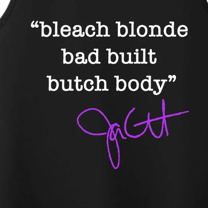 Bleach Blonde Bad Built Butch Body Jasmine Crockett Performance Tank