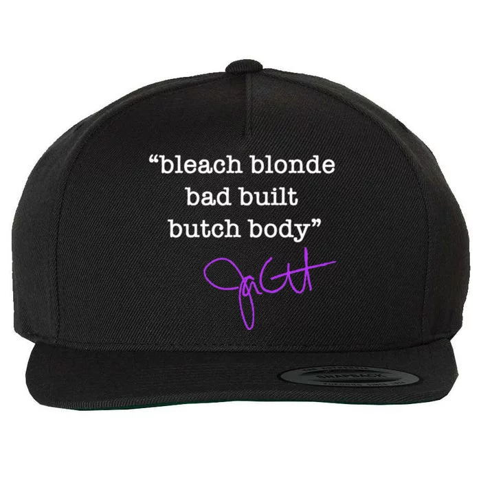 Bleach Blonde Bad Built Butch Body Jasmine Crockett Wool Snapback Cap