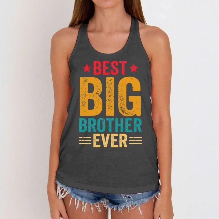 Best Big Brother Ever Big Brother For Teenage Women's Knotted Racerback Tank