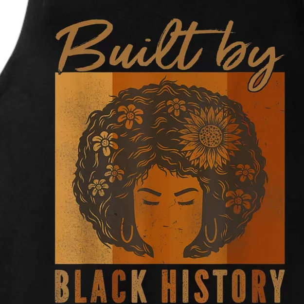 Built By Black History Black Pride Juneteenth Christmas Mom Gift Ladies Tri-Blend Wicking Tank