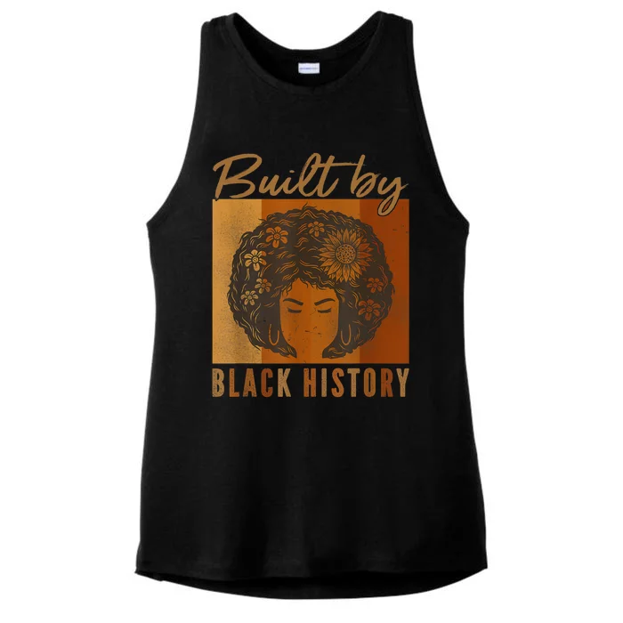 Built By Black History Black Pride Juneteenth Christmas Mom Gift Ladies Tri-Blend Wicking Tank