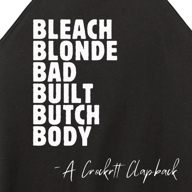 Bleach Blonde Bad Built Butch Body Women’s Perfect Tri Rocker Tank