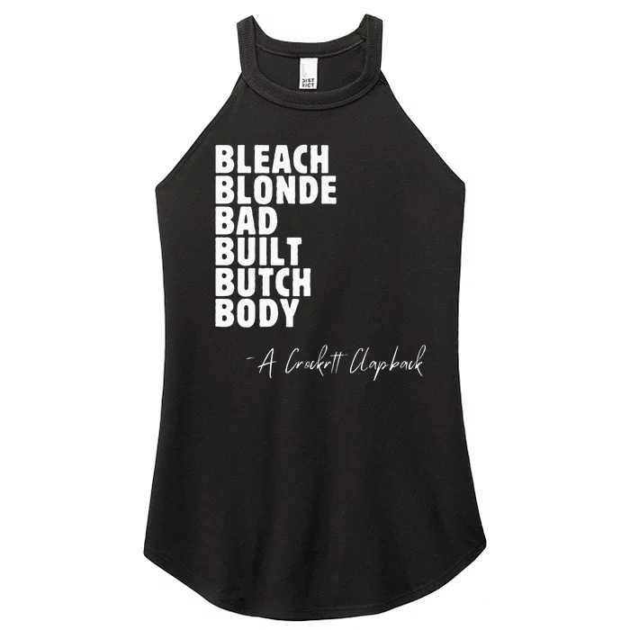 Bleach Blonde Bad Built Butch Body Women’s Perfect Tri Rocker Tank