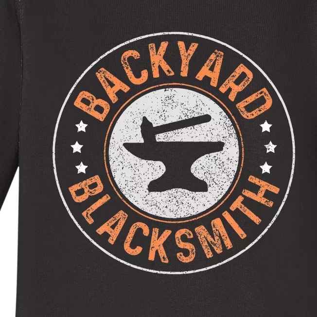 Blacksmith Backyard Blacksmith Forging Gift Baby Long Sleeve Bodysuit