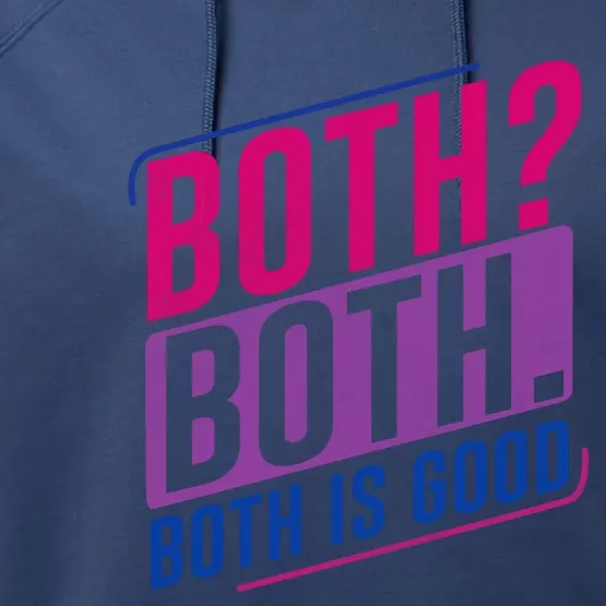 Both Both Bi Pride Bisexual Bisexuality Flag Performance Fleece Hoodie