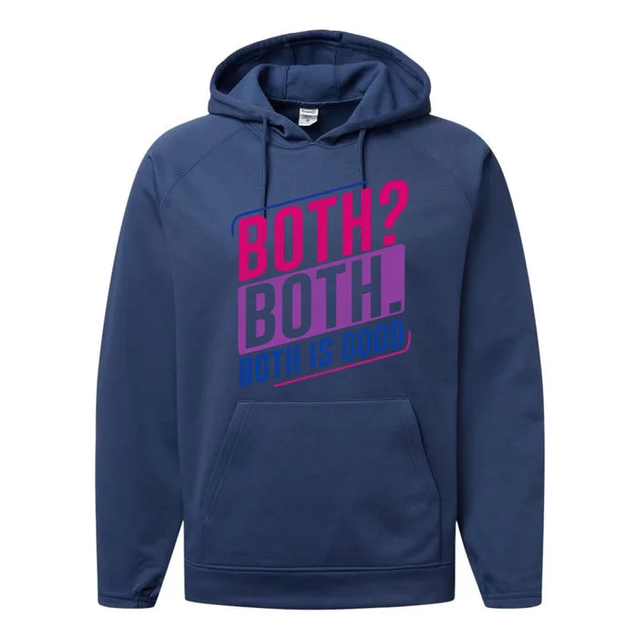 Both Both Bi Pride Bisexual Bisexuality Flag Performance Fleece Hoodie