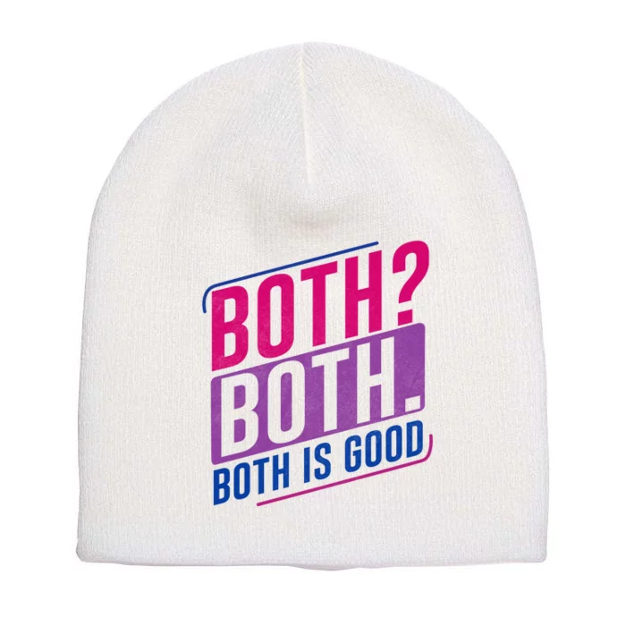 Both Both Bi Pride Bisexual Bisexuality Flag Short Acrylic Beanie