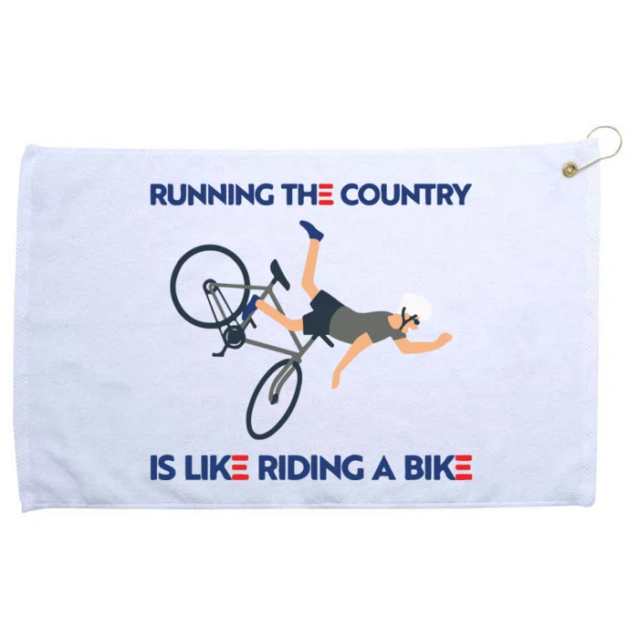 Biden Bike Bicycle Running The Country Is Like Riding A Bike Grommeted Golf Towel