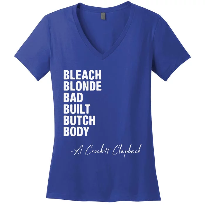 Bleach Blonde Bad Built Butch Body Women's V-Neck T-Shirt