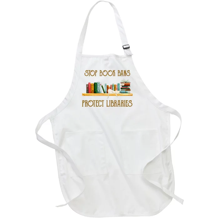 Ban Book Bans, Stop Challenged Books, Read Banned Books Tees Full-Length Apron With Pocket