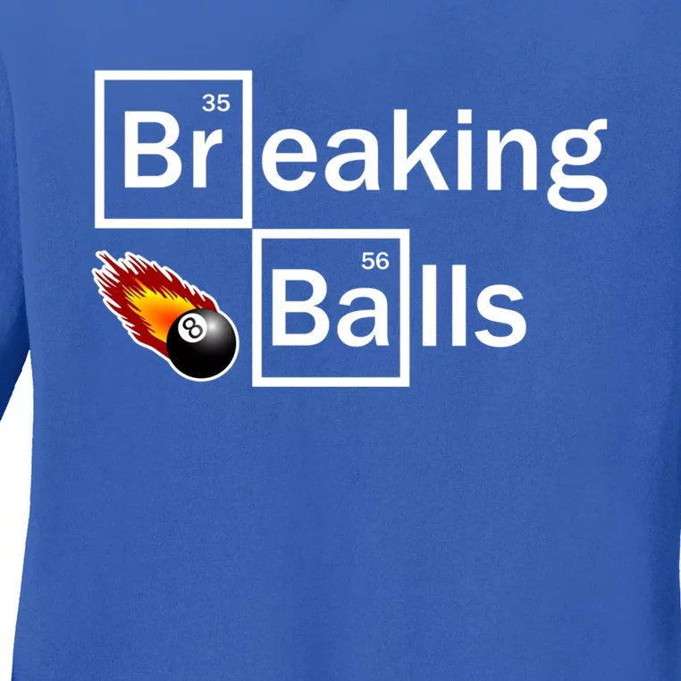 Breaking Balls Billiard Player Pool Snooker 8 Ball Funny Gift Ladies Long Sleeve Shirt