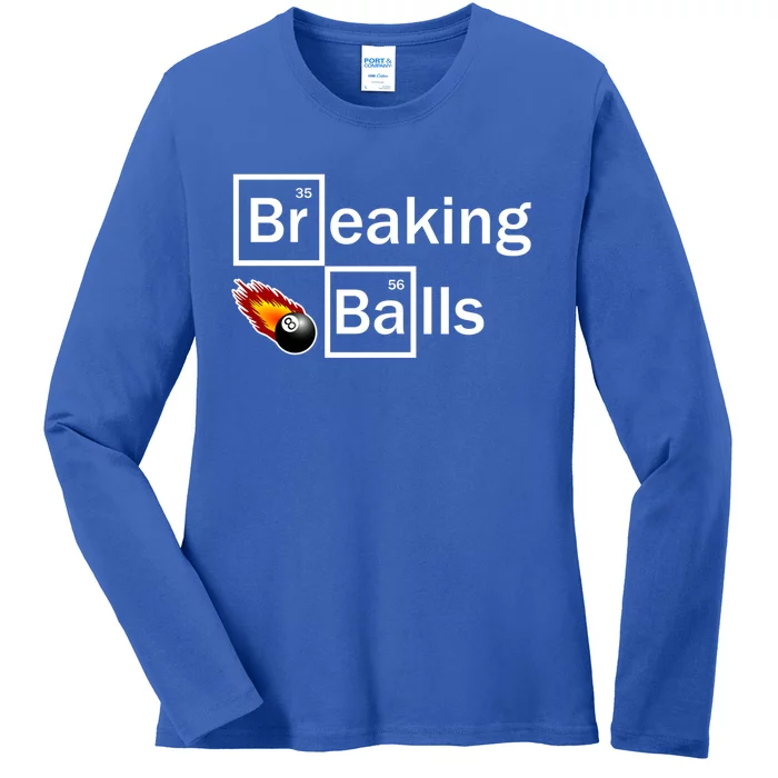 Breaking Balls Billiard Player Pool Snooker 8 Ball Funny Gift Ladies Long Sleeve Shirt