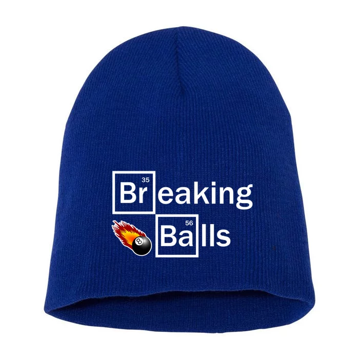 Breaking Balls Billiard Player Pool Snooker 8 Ball Funny Gift Short Acrylic Beanie