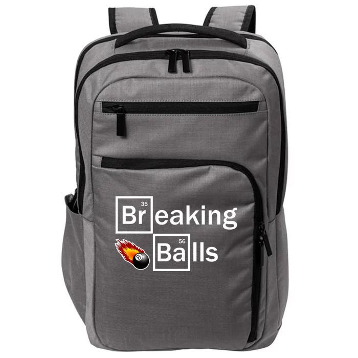 Breaking Balls Billiard Player Pool Snooker 8 Ball Funny Gift Impact Tech Backpack