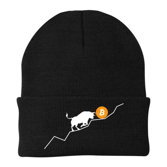 Bitcoin Bull Bullish Crpyto Knit Cap Winter Beanie