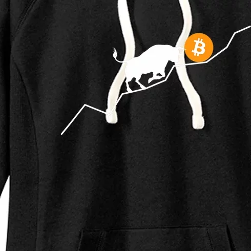 Bitcoin Bull Bullish Crpyto Women's Fleece Hoodie