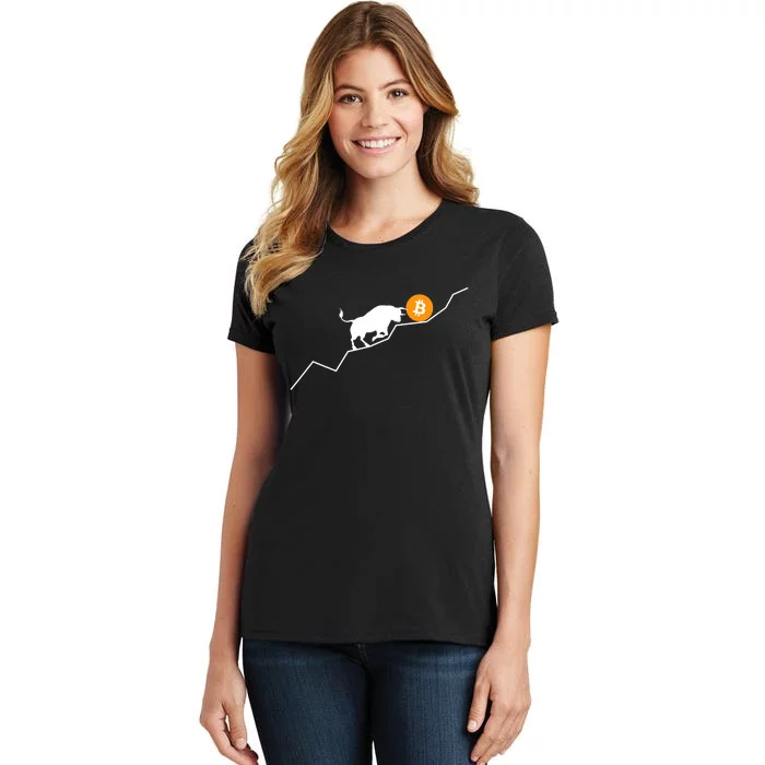 Bitcoin Bull Bullish Crpyto Women's T-Shirt