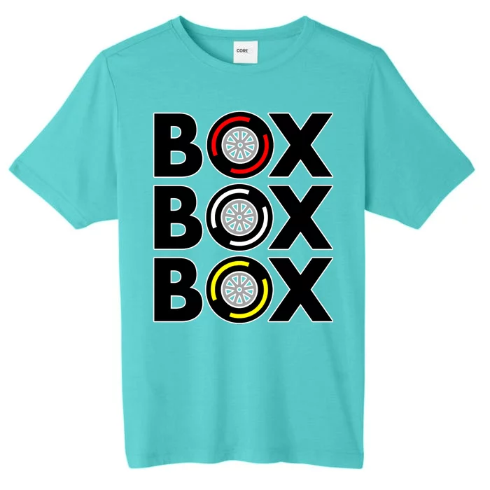 Box Box Box F1 Tire Compound Design Classic ChromaSoft Performance T-Shirt