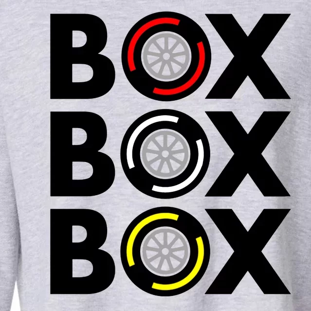 Box Box Box F1 Tire Compound Design Classic Cropped Pullover Crew