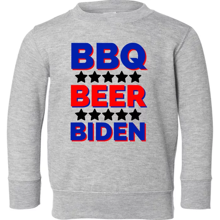 Bbq Beer Biden Funny Freedom And Democracy Gift Toddler Sweatshirt