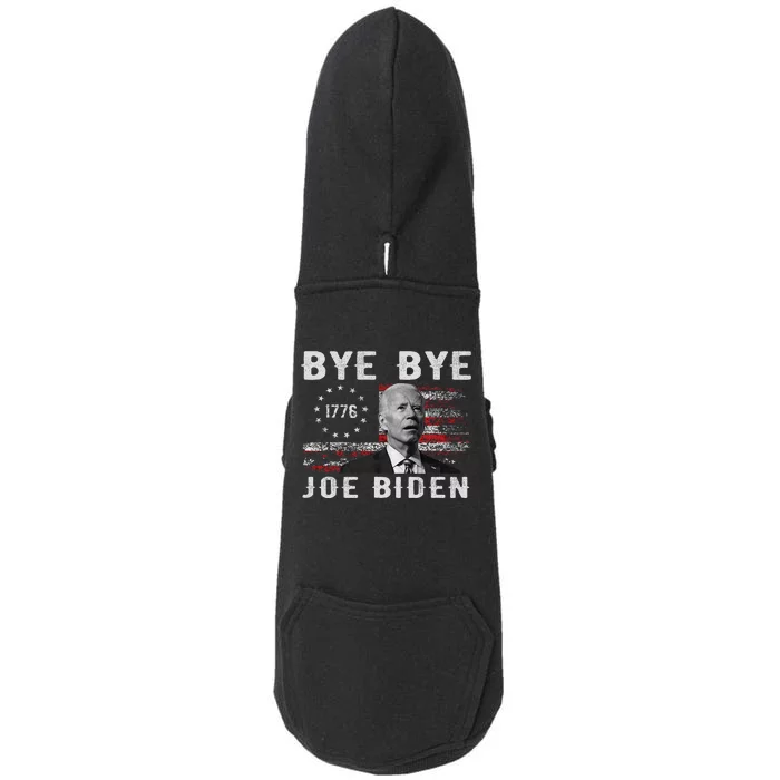 Bye Bye Biden Funny Antibiden Election Drops Out Doggie 3-End Fleece Hoodie