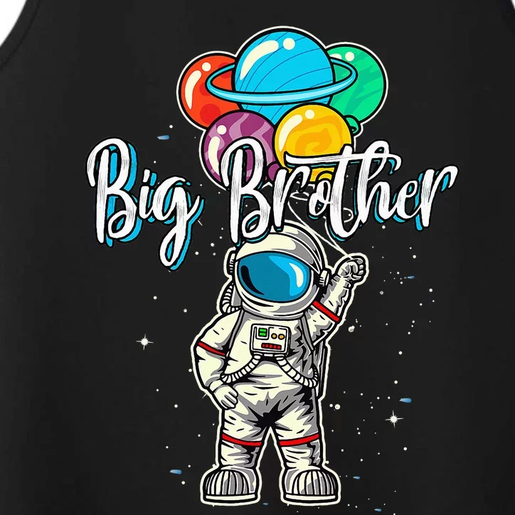 Big Brother Birthday Funny Astronaut in Space lover Performance Tank