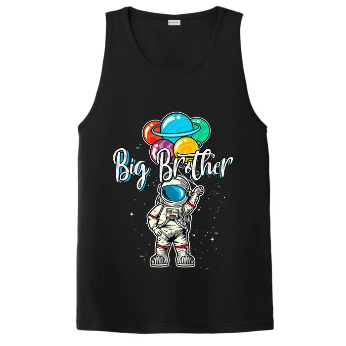 Big Brother Birthday Funny Astronaut in Space lover Performance Tank