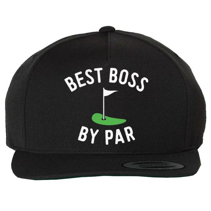 Best Boss By Par Funny Supervisor Golf Golfing Manager Boss Wool Snapback Cap