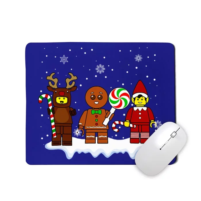 Block Brick Building Figure Christmas Master Builder Mousepad