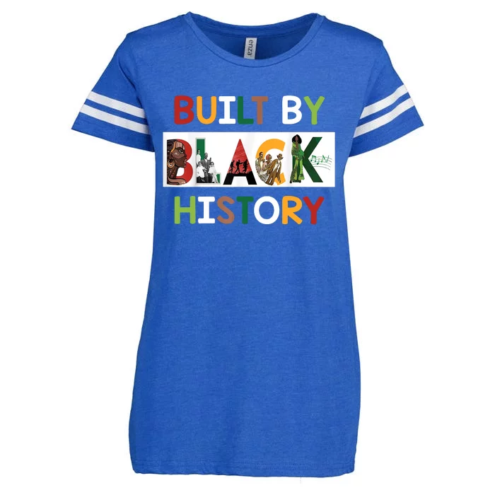 Built By Black History For Black History Month Black Proud Africa Enza Ladies Jersey Football T-Shirt