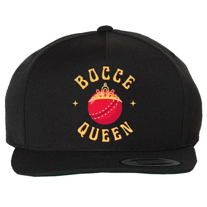 Bocce Bocci Ball Queen Cool Gift Wool Snapback Cap