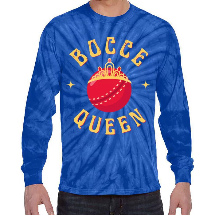 Bocce Bocci Ball Queen Cool Gift Tie-Dye Long Sleeve Shirt