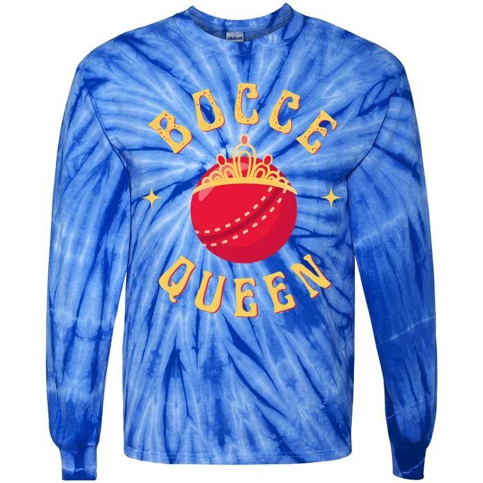 Bocce Bocci Ball Queen Cool Gift Tie-Dye Long Sleeve Shirt