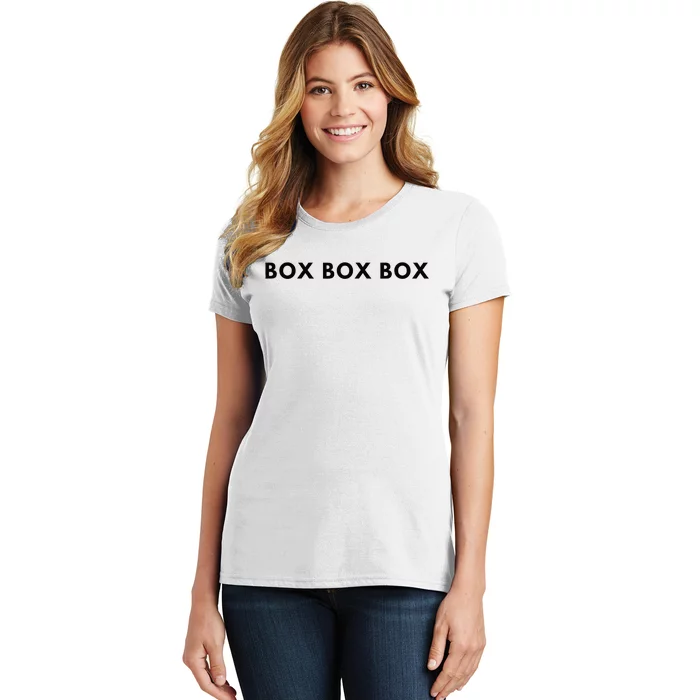 Box Box Box F1 Women's T-Shirt