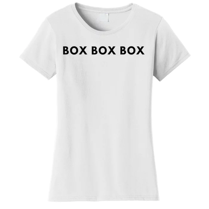 Box Box Box F1 Women's T-Shirt