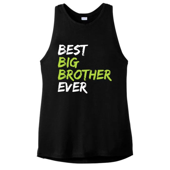 Best Big Brother Ever Ladies Tri-Blend Wicking Tank