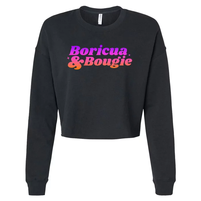 Boricua & Bougie Cropped Pullover Crew