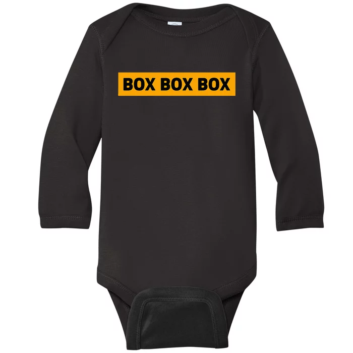 Box Box Box Formula Racing Radio Pit Box Box Box Baby Long Sleeve Bodysuit