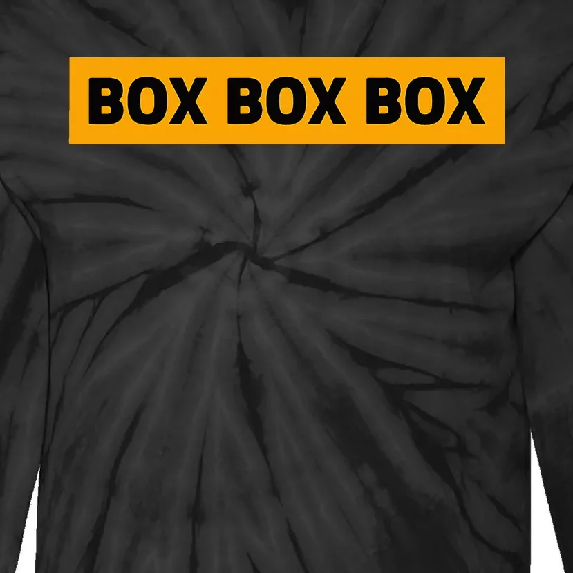 Box Box Box Formula Racing Radio Pit Box Box Box Tie-Dye Long Sleeve Shirt