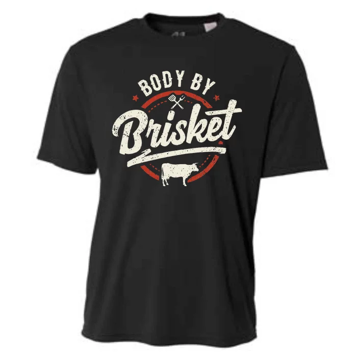 Body By Brisket Backyard Cookout BBQ Grill Cooling Performance Crew T-Shirt