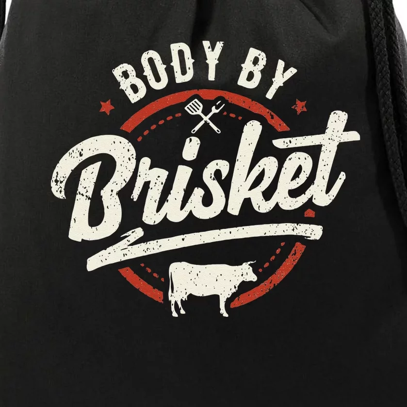 Body By Brisket Backyard Cookout BBQ Grill Drawstring Bag